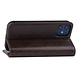 UNIQ Accessory iPhone 12 Mini Book Case hoesje - Donker Bruin - PU leather UNIQ Accessory iPhone 12 Mini Book Case hoesje - Donker Bruin - PU leather