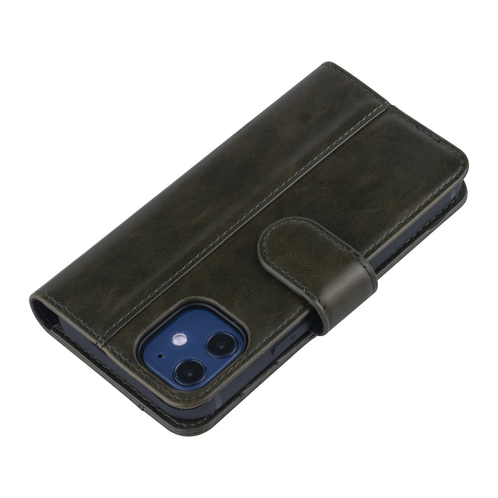 UNIQ Accessory Apple iPhone 12 Mini Vert foncé Book type housse - Faux cuir UNIQ Accessory Apple iPhone 12 Mini Vert foncé Book type housse - Faux cuir