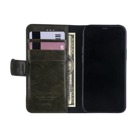 UNIQ Accessory Apple iPhone 12 Mini Dark green Book type case - PU leather UNIQ Accessory Apple iPhone 12 Mini Dark green Book type case - PU leather