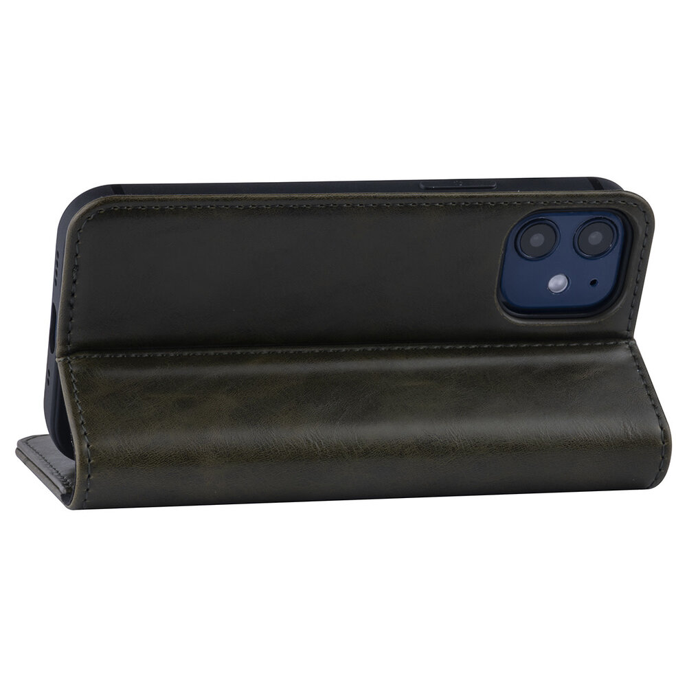 UNIQ Accessory Apple iPhone 12 Mini Vert foncé Book type housse - Faux cuir UNIQ Accessory Apple iPhone 12 Mini Vert foncé Book type housse - Faux cuir