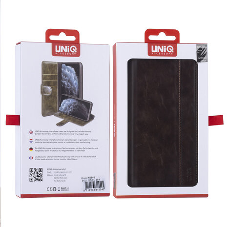 UNIQ Accessory Samsung Galaxy Note 20 Ultra Marron foncé Book type housse - Faux cuir UNIQ Accessory Samsung Galaxy Note 20 Ultra Marron foncé Book type housse - Faux cuir