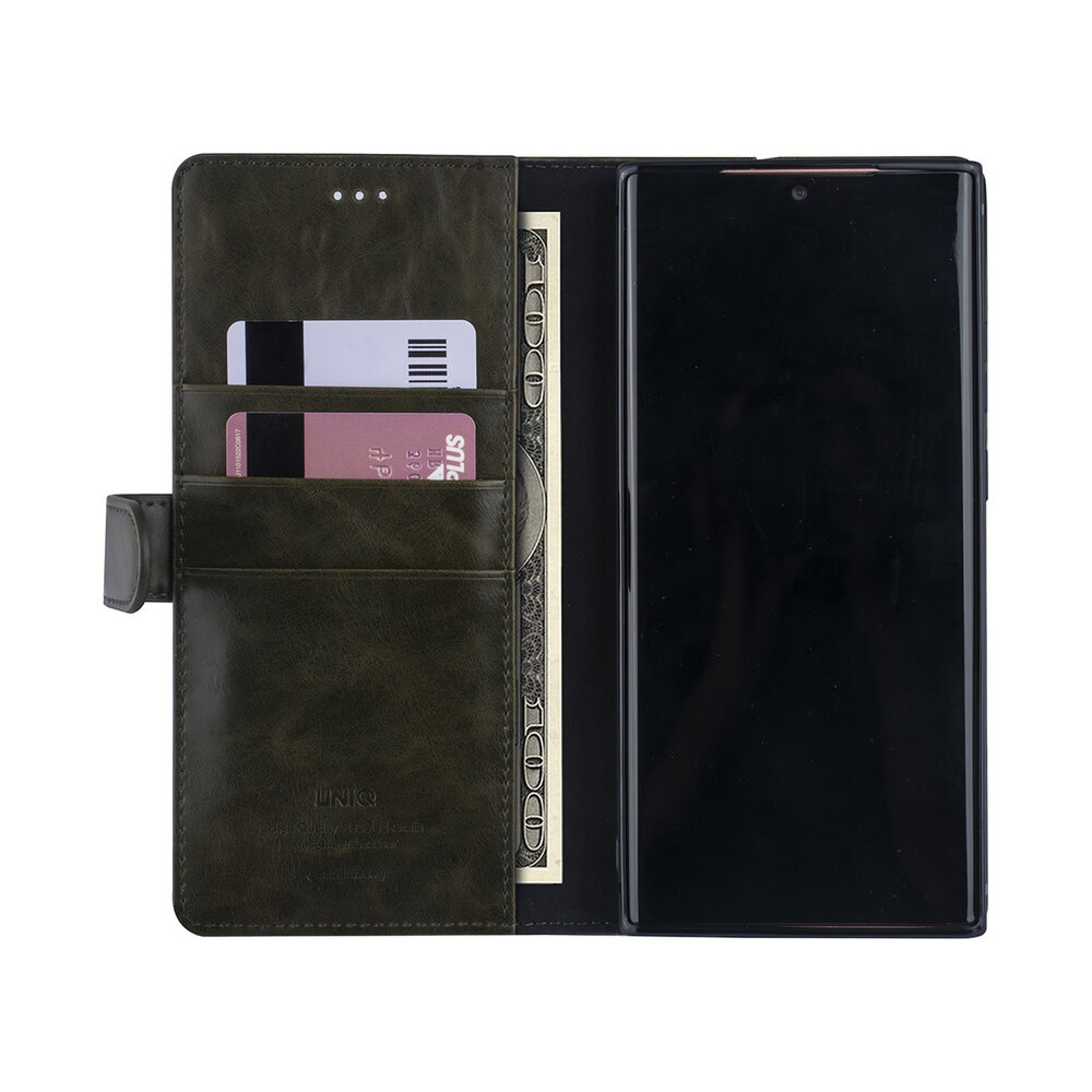 UNIQ Accessory Samsung Galaxy Note 20 Ultra Dunkelgrün Book-Case hul - PU-Leder UNIQ Accessory Samsung Galaxy Note 20 Ultra Dunkelgrün Book-Case hul - PU-Leder