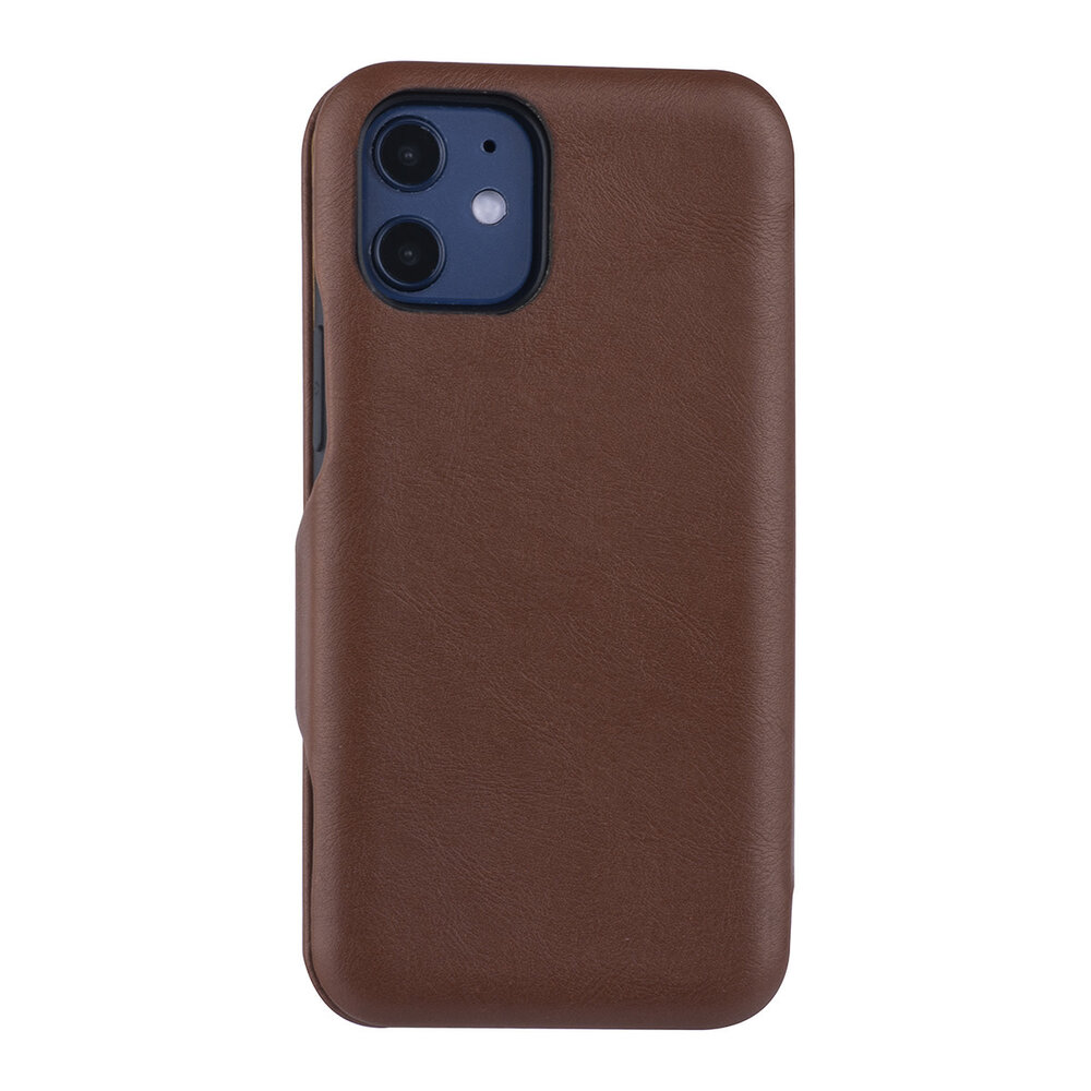 UNIQ Accessory UNIQ Accessory Bruin hoesje iPhone 12 Mini - Book Case UNIQ Accessory UNIQ Accessory Bruin hoesje iPhone 12 Mini - Book Case