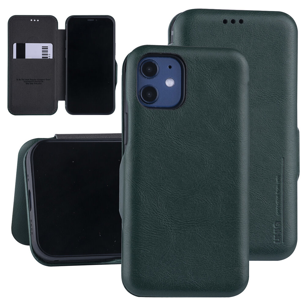 UNIQ Accessory Apple iPhone 12 Mini Grün Book-Case hul - Kartenhalter UNIQ Accessory Apple iPhone 12 Mini Grün Book-Case hul - Kartenhalter