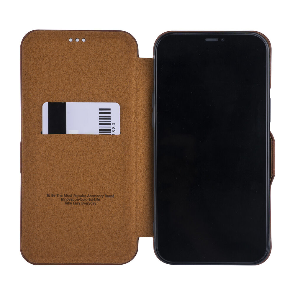 UNIQ Accessory Apple iPhone 12 Pro Max Brown Book type case - Card Holder UNIQ Accessory Apple iPhone 12 Pro Max Brown Book type case - Card Holder