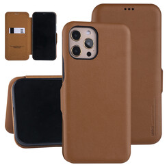 Apple iPhone 12 Pro Max Light Brown Book type case - Card Holder