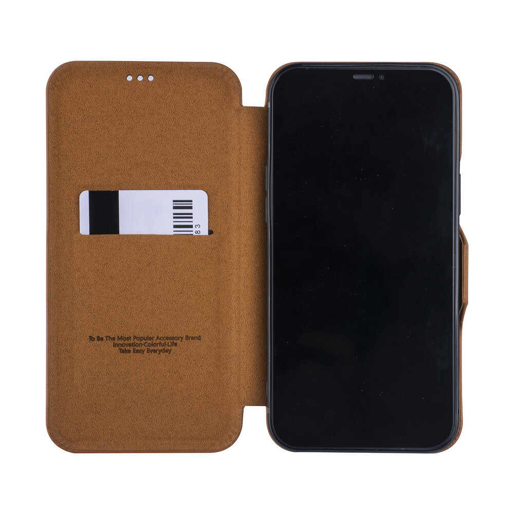 UNIQ Accessory UNIQ Accessory LichtBruin hoesje iPhone 12 Pro Max - Book Case UNIQ Accessory UNIQ Accessory LichtBruin hoesje iPhone 12 Pro Max - Book Case