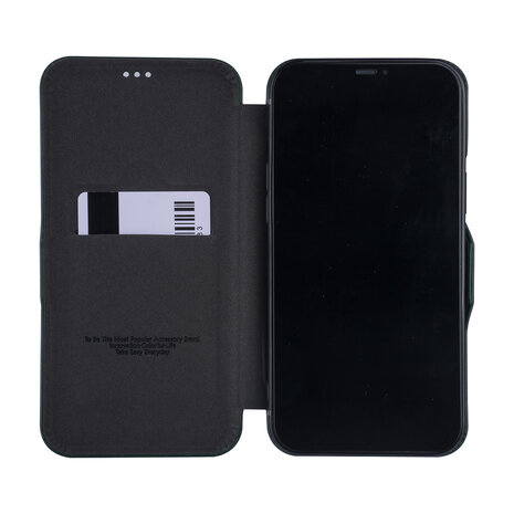 UNIQ Accessory Apple iPhone 12 Pro Max Green Book type case - Card Holder UNIQ Accessory Apple iPhone 12 Pro Max Green Book type case - Card Holder