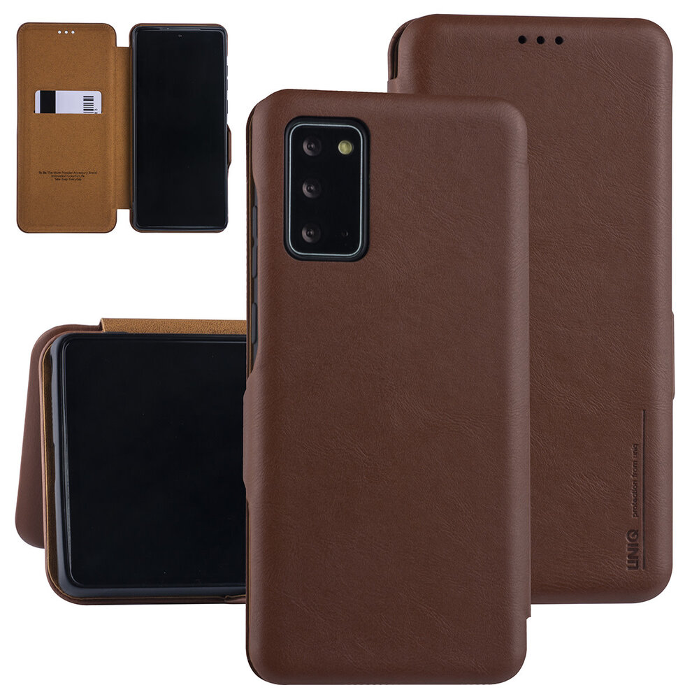 UNIQ Accessory Samsung Galaxy Note 20 Brown Book type case - Card Holder UNIQ Accessory Samsung Galaxy Note 20 Brown Book type case - Card Holder