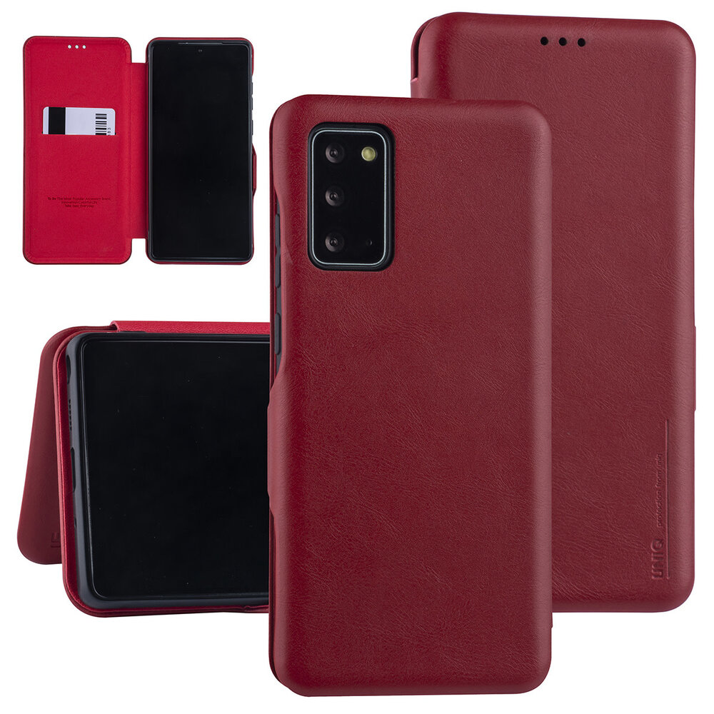 UNIQ Accessory UNIQ Accessory Samsung Galaxy Note 20 Book Case hoesje - Rood UNIQ Accessory UNIQ Accessory Samsung Galaxy Note 20 Book Case hoesje - Rood