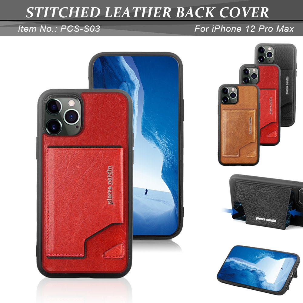 Pierre Cardin Pierre Cardin iPhone 12 Pro Max Backcover hoesje - Bruin, foto 2 van 2