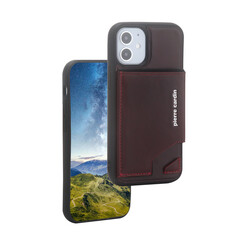 Pierre Cardin iPhone 12 - 12 Pro Backcover hoesje - Rood