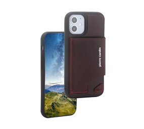 Pierre Cardin Pierre Cardin iPhone 12 - 12 Pro Backcover hoesje - Rood Pierre Cardin Pierre Cardin iPhone 12 - 12 Pro Backcover hoesje - Rood