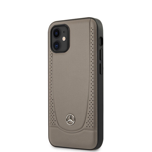 Mercedes-Benz Mercedes-Benz Apple iPhone 12 Mini Marron Back cover coque - Real Leather - Real Leather - Perforated Urban