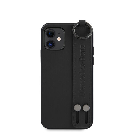 Mercedes-Benz Mercedes-Benz Apple iPhone 12 Mini Schwarz Back-Cover hul - Hand Strap Mercedes-Benz Mercedes-Benz Apple iPhone 12 Mini Schwarz Back-Cover hul - Hand Strap