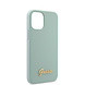 Guess Guess Apple iPhone 12 Mini Blauw Backcover hoesje - Metal Logo Guess Guess Apple iPhone 12 Mini Blauw Backcover hoesje - Metal Logo