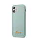 Guess Guess Apple iPhone 12 Mini Blauw Backcover hoesje - Metal Logo Guess Guess Apple iPhone 12 Mini Blauw Backcover hoesje - Metal Logo