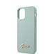 Guess Guess Apple iPhone 12 Mini Blauw Backcover hoesje - Metal Logo Guess Guess Apple iPhone 12 Mini Blauw Backcover hoesje - Metal Logo
