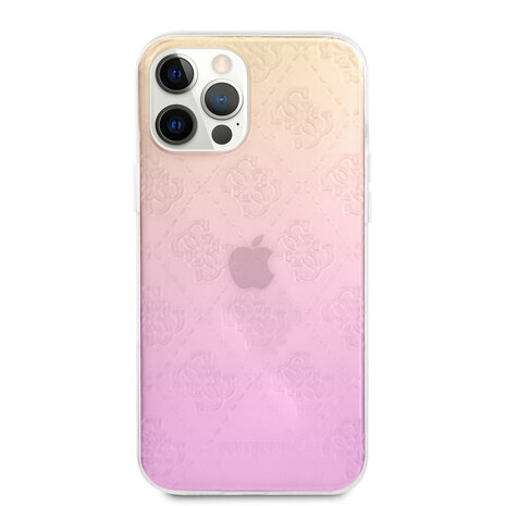Guess Guess Apple iPhone 12 Pro Max Pink Back cover case - Gradient Guess Guess Apple iPhone 12 Pro Max Pink Back cover case - Gradient