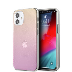 Guess Apple iPhone 12 Mini Backcover hoesje Roze - Gradient