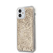 Guess Guess Apple iPhone 12 Mini Gold Back cover case - Liquid Glitter Guess Guess Apple iPhone 12 Mini Gold Back cover case - Liquid Glitter
