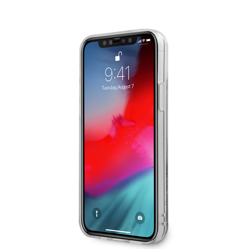 Guess Guess Apple iPhone 12 Mini Rose Back cover coque - Liquid Glitter Guess Guess Apple iPhone 12 Mini Rose Back cover coque - Liquid Glitter