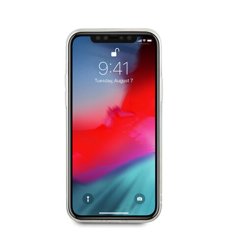 Guess Guess Apple iPhone 12 Mini Rosa Back-Cover hul - Liquid Glitter Guess Guess Apple iPhone 12 Mini Rosa Back-Cover hul - Liquid Glitter