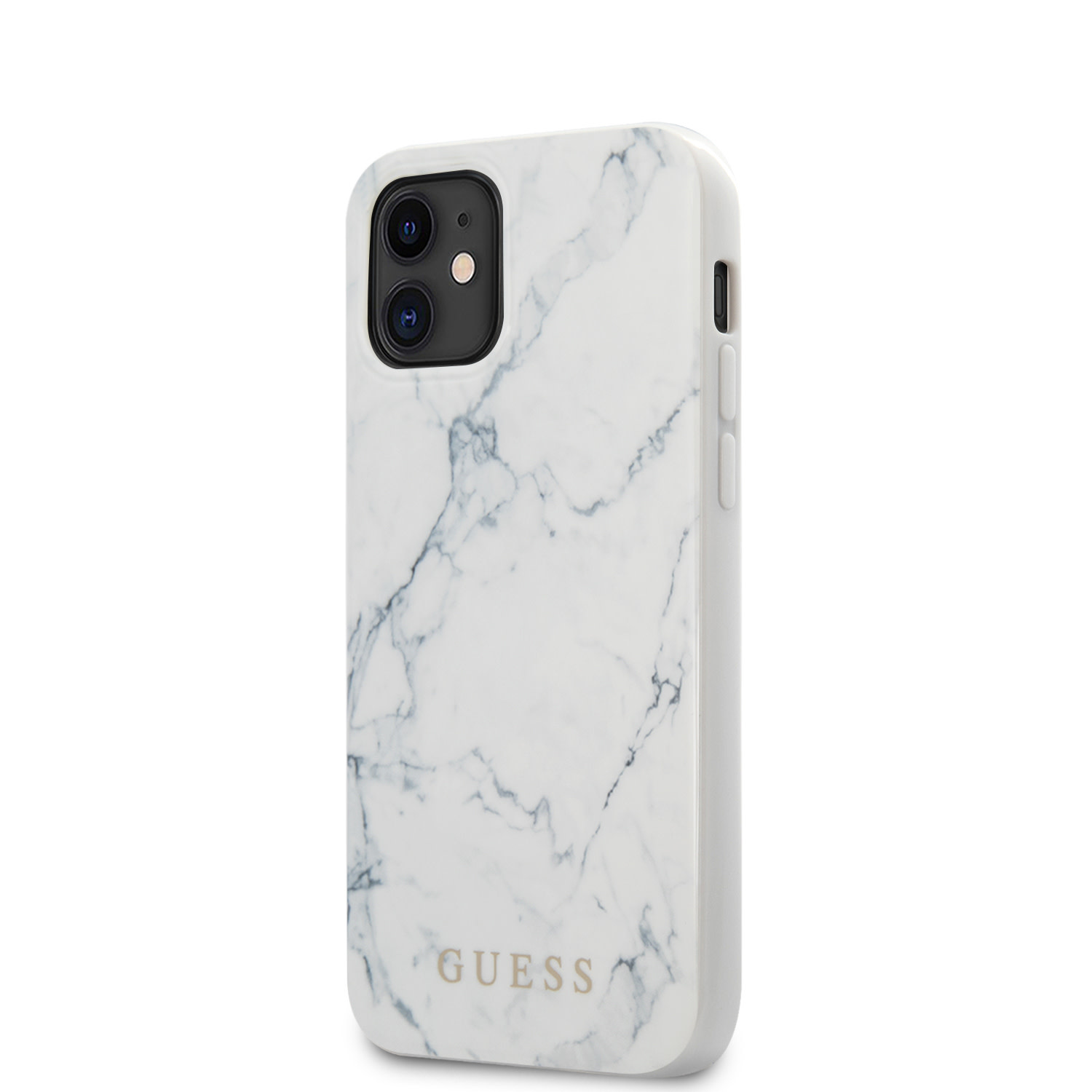 Guess Apple iPhone 12 Mini Wit Backcover hoesje - Marble Hard Case NT Mobiel Accessoires - Nederland