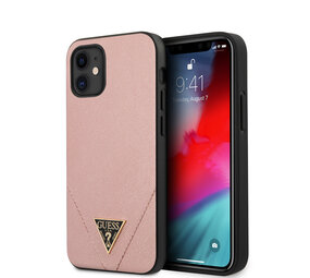 Guess Guess Apple iPhone 12 Mini Rosa Back-Cover hul - Saffiano Stitch