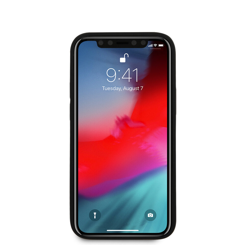 Guess Guess Apple iPhone 12 Mini Rosa Back-Cover hul - Saffiano Stitch Guess Guess Apple iPhone 12 Mini Rosa Back-Cover hul - Saffiano Stitch