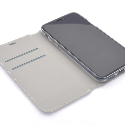 Zilver hoesje voor de iPhone X-Xs - Book Case - Pasjeshouder - Magneetsluiting