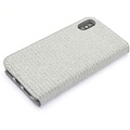 Zilver hoesje voor de iPhone X-Xs - Book Case - Pasjeshouder - Magneetsluiting