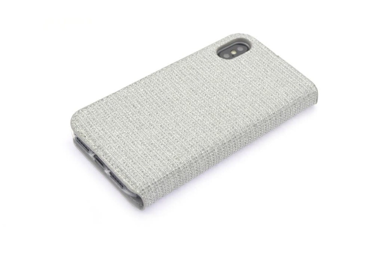 Apple iPhone X; iPhone Xs Titulaire de la carte Argent Book type housse - Fermeture magnétique Apple iPhone X; iPhone Xs Titulaire de la carte Argent Book type housse - Fermeture magnétique