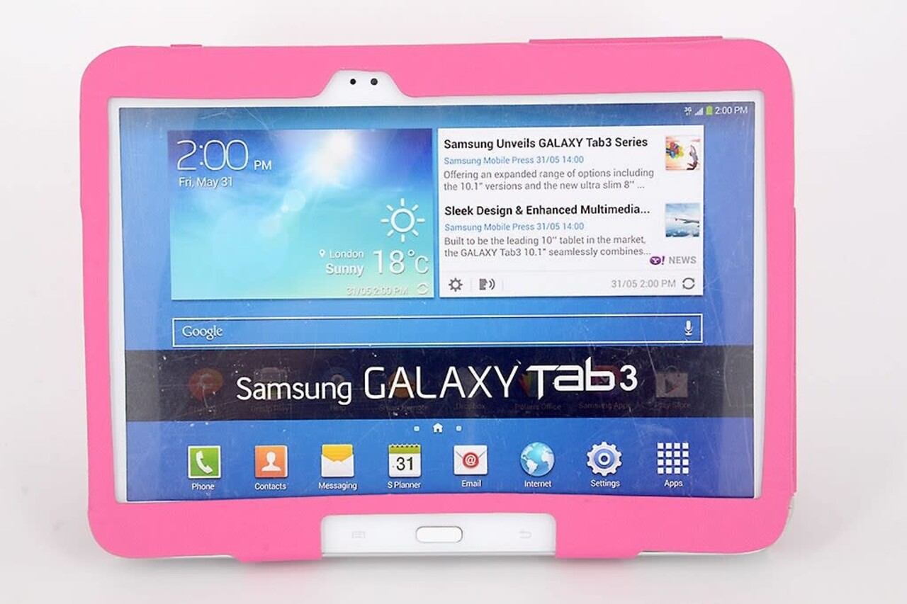 Samsung Roze Book Case Tablet voor Galaxy Tab 3 10.1 Samsung Roze Book Case Tablet voor Galaxy Tab 3 10.1