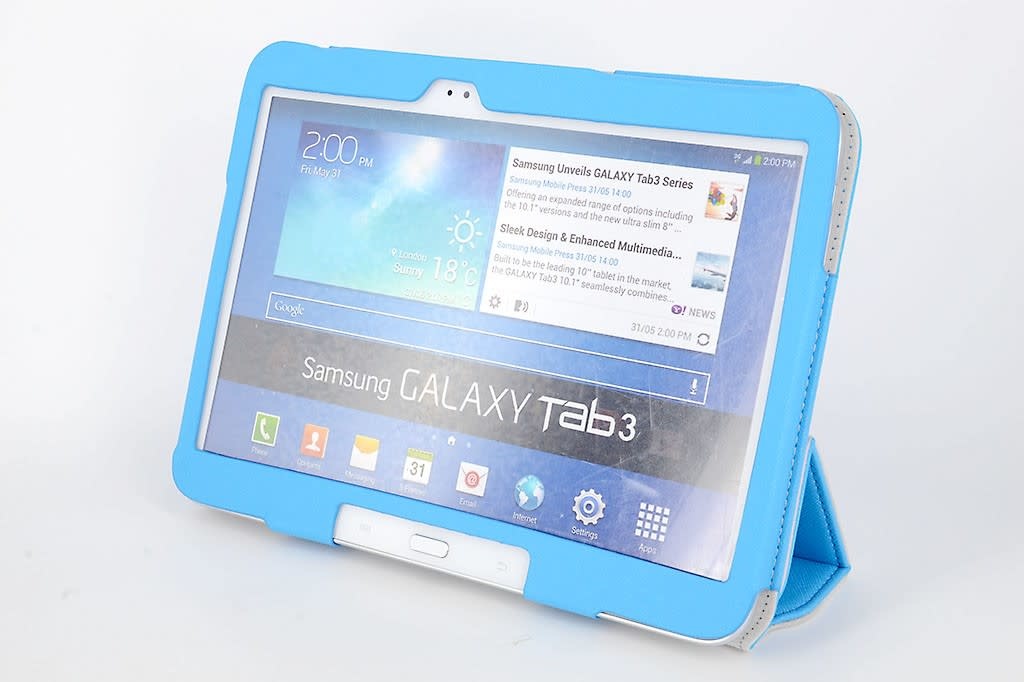 Samsung L Blauw Book Case Tablet voor Galaxy Tab 3 10.1, foto 4 van 4