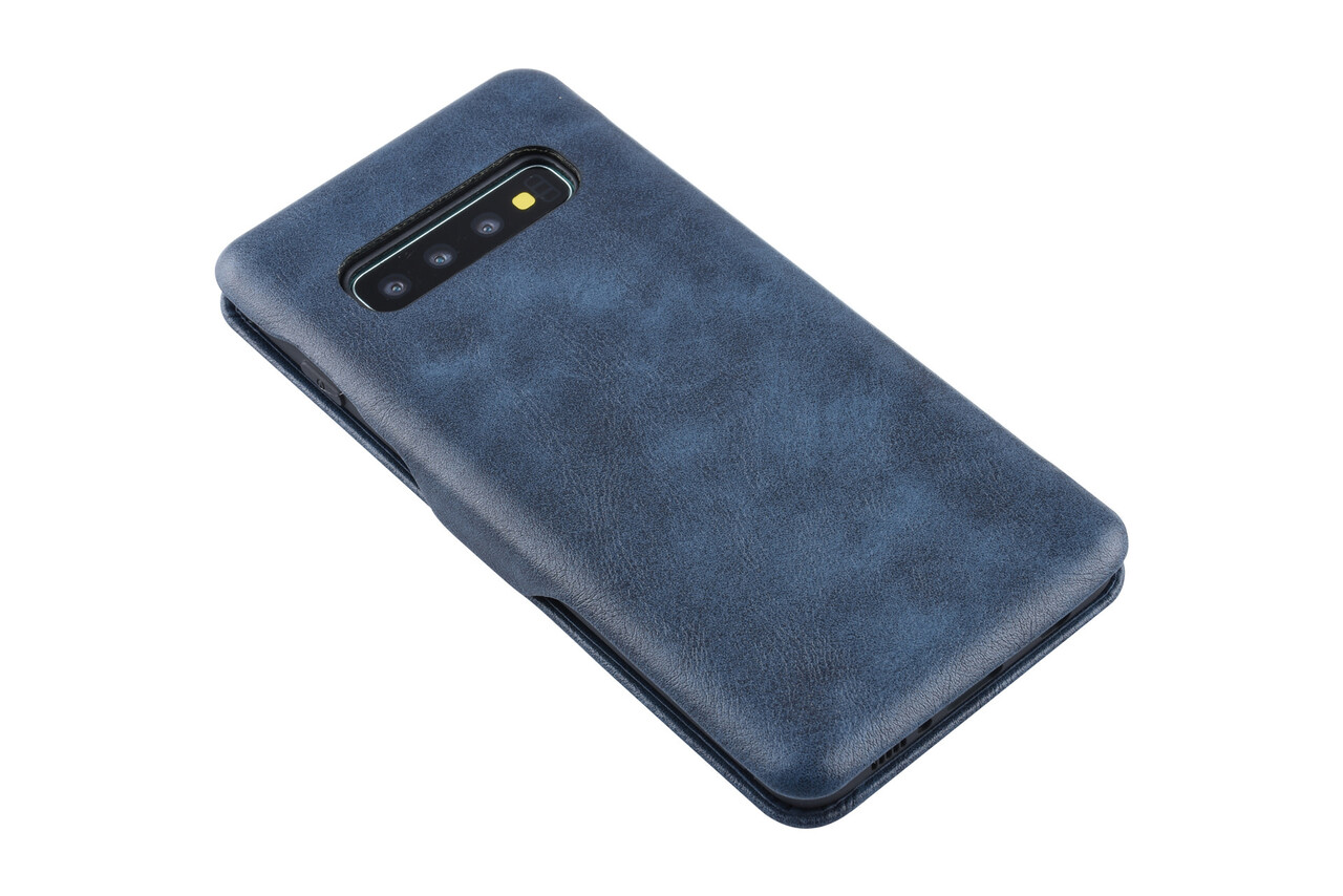 UNIQ Accessory Samsung Galaxy S10+ Titulaire de la carte Bleu Book type housse - Fermeture magnétique UNIQ Accessory Samsung Galaxy S10+ Titulaire de la carte Bleu Book type housse - Fermeture magnétique