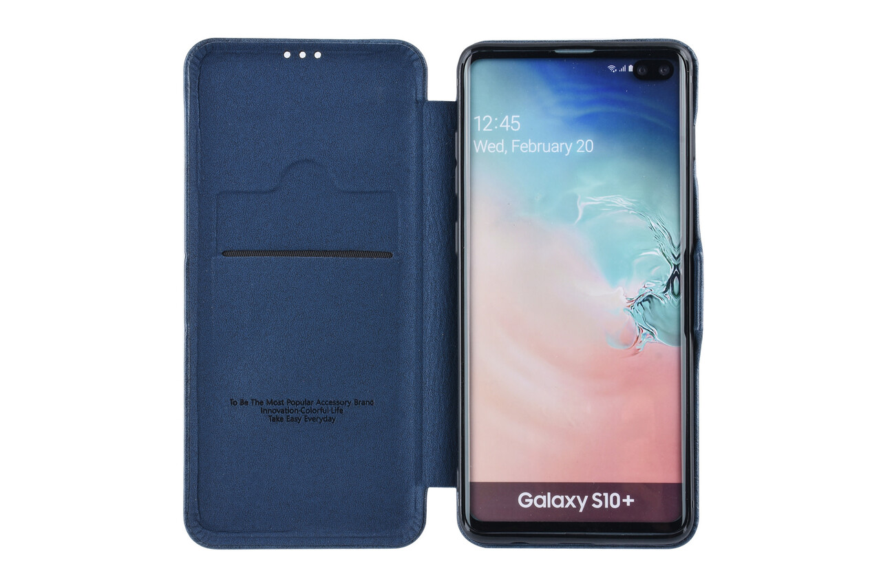 UNIQ Accessory Samsung Galaxy S10+ Titulaire de la carte Bleu Book type housse - Fermeture magnétique UNIQ Accessory Samsung Galaxy S10+ Titulaire de la carte Bleu Book type housse - Fermeture magnétique