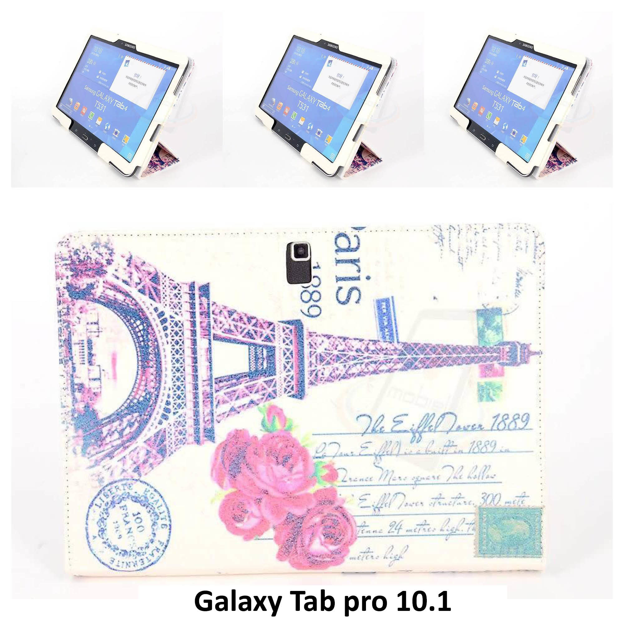Samsung Print Book Case Tablet voor Galaxy Tab 4 10.1, foto 3 van 3
