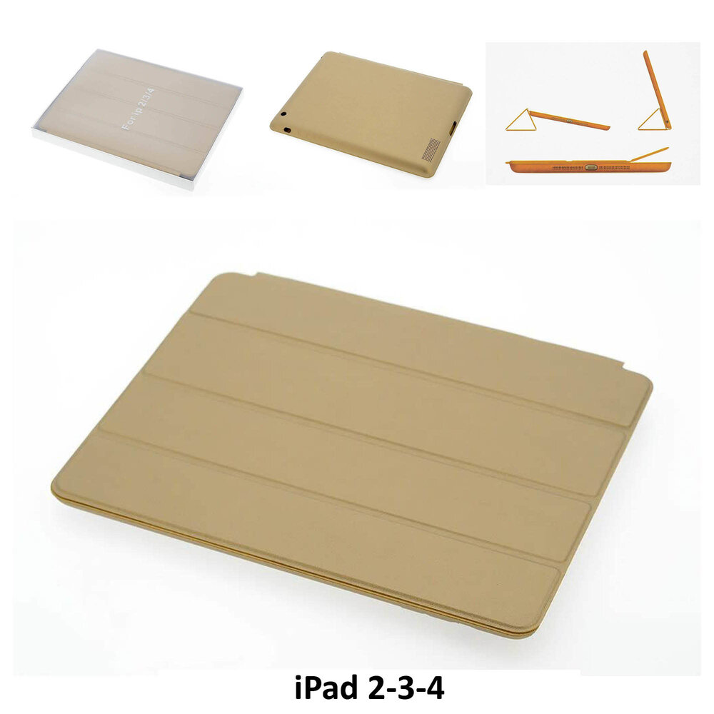 Apple Gold Smart Book Case Tablet for iPad 2-3-4 Apple Gold Smart Book Case Tablet for iPad 2-3-4