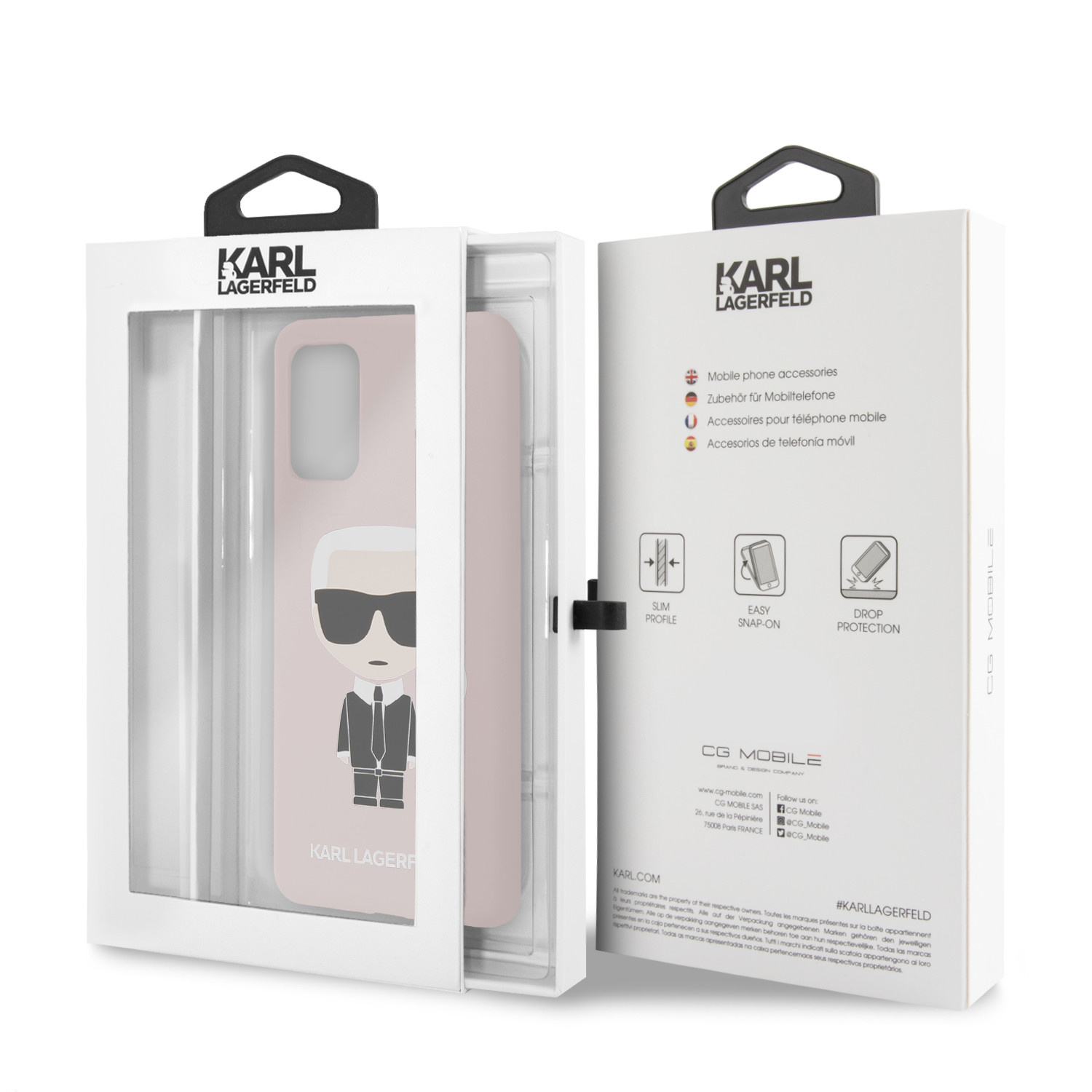 Karl Lagerfeld Samsung Galaxy S20 Plus Roze Backcover hoesje - KLHCS67SLFKPI, foto 6 van 6