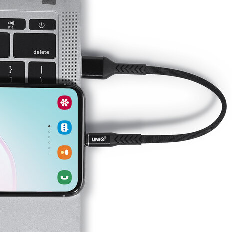 UNIQ Accessory UNIQ Accessory Câble USB Type-C 20cm chargeur rapide transfert de données - Noir UNIQ Accessory UNIQ Accessory Câble USB Type-C 20cm chargeur rapide transfert de données - Noir