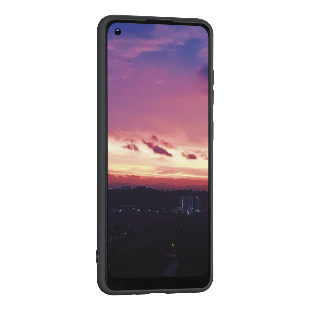 Samsung Galaxy A21S zwart Backcover hoesje - silicone