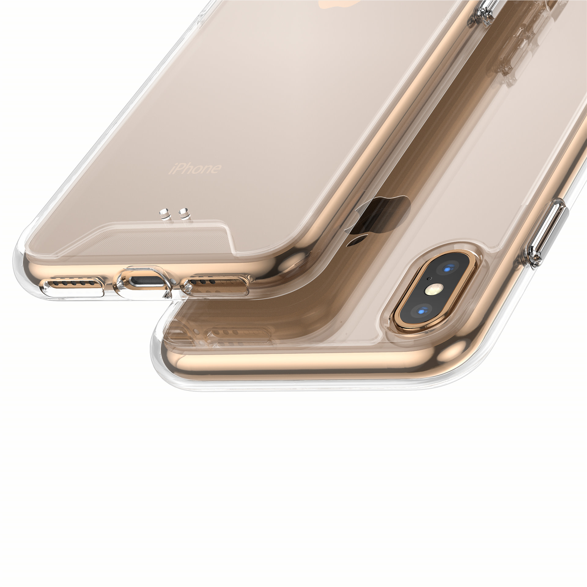 Apple iPhone Xs Max Transparant Backcover hoesje - silicone, foto 5 van 5