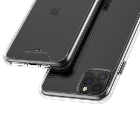 Apple iPhone 11 Pro Max Transparant Backcover hoesje - silicone Apple iPhone 11 Pro Max Transparant Backcover hoesje - silicone