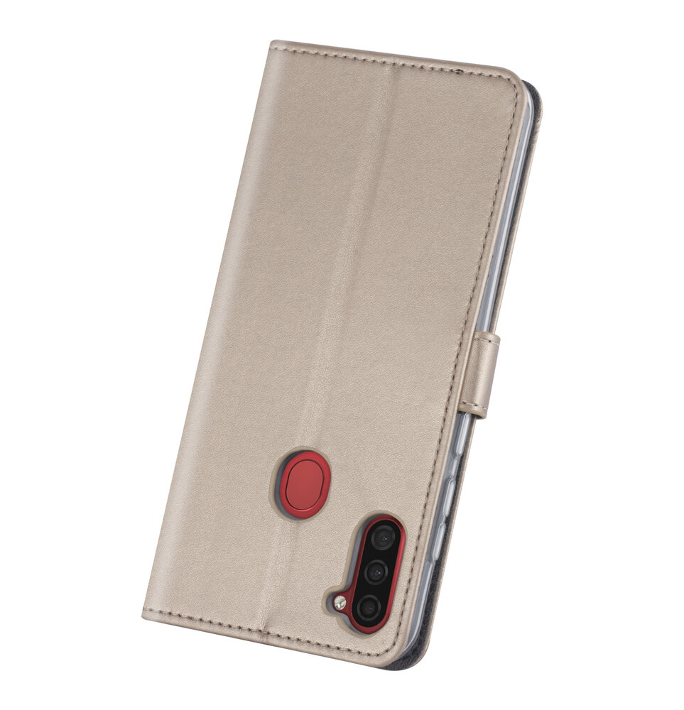 Samsung Galaxy A11 Gold Book type case - Card holder Samsung Galaxy A11 Gold Book type case - Card holder