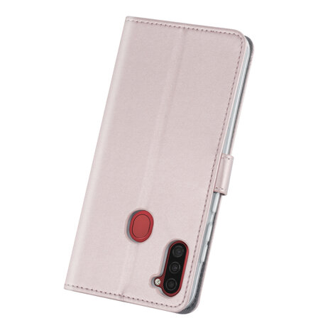 Samsung Galaxy A11 Rose Gold Book-Case hul - Kartenhalter Samsung Galaxy A11 Rose Gold Book-Case hul - Kartenhalter