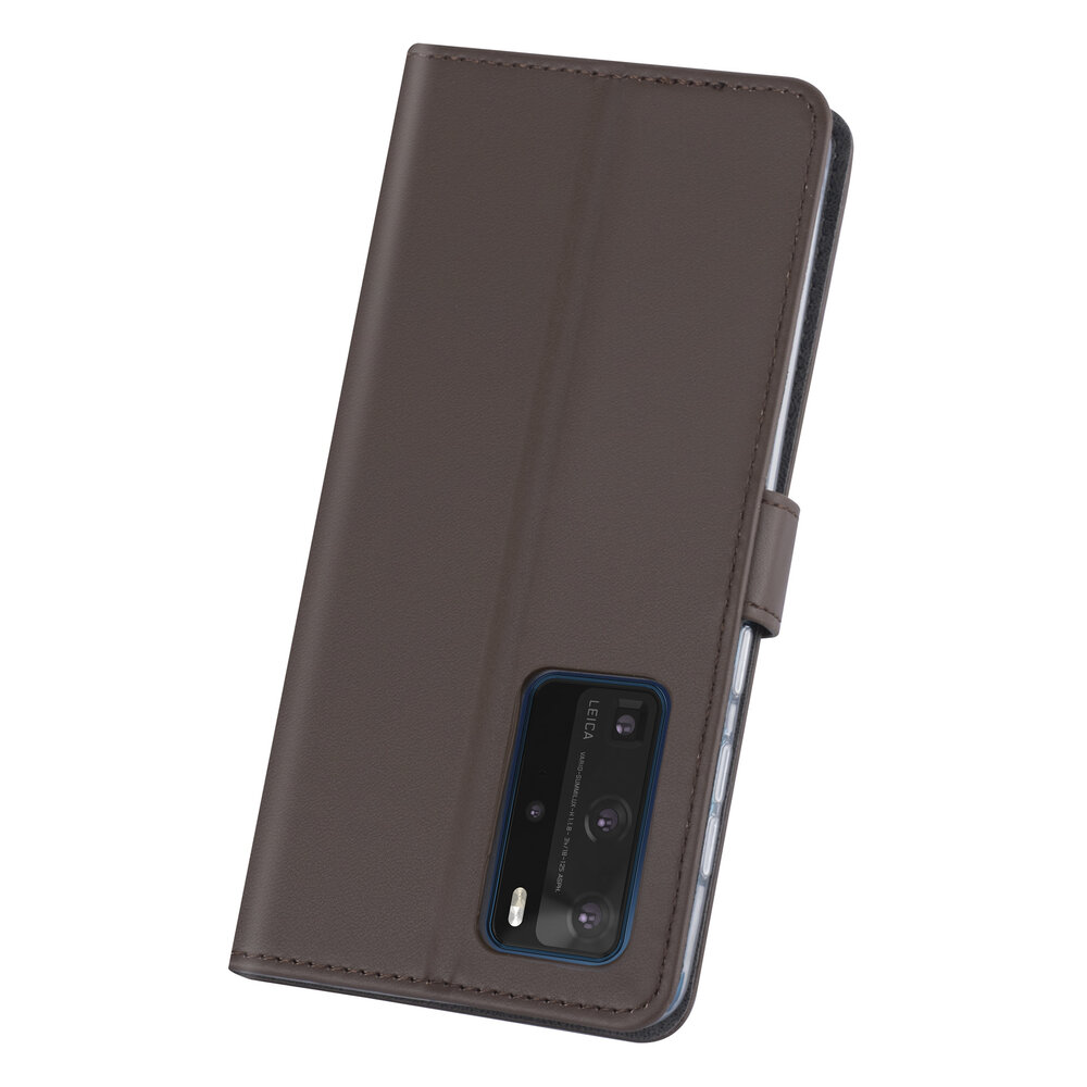 Hoesje voor Huawei P40 Pro - Bruin - Book Case - Kaarthouder Hoesje voor Huawei P40 Pro - Bruin - Book Case - Kaarthouder