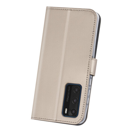 Hoesje voor Huawei P40 - Goud - Book Case - Kaarthouder Hoesje voor Huawei P40 - Goud - Book Case - Kaarthouder