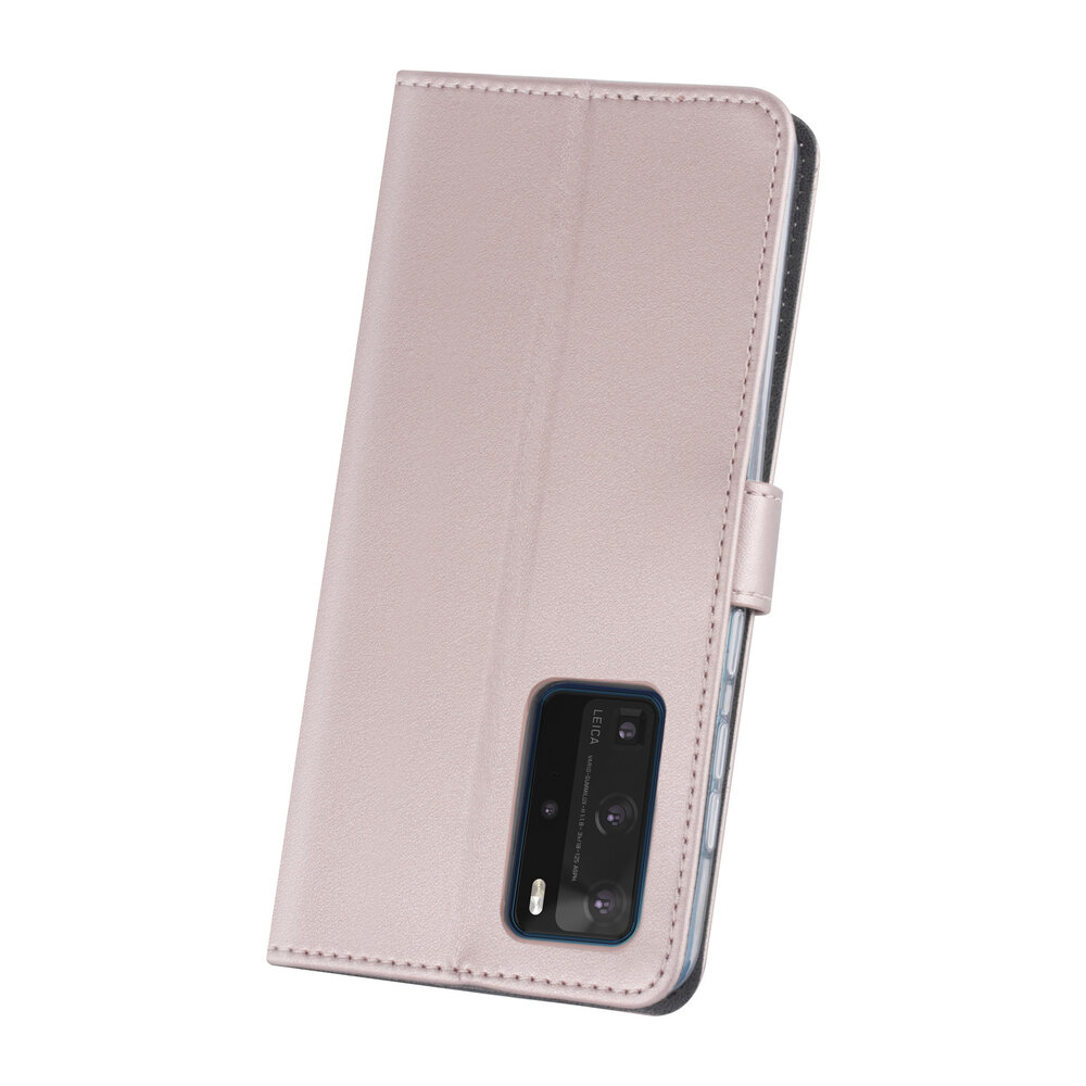 Huawei Huawei P40 Pro Rose Gold Book type case - Card holder Huawei Huawei P40 Pro Rose Gold Book type case - Card holder