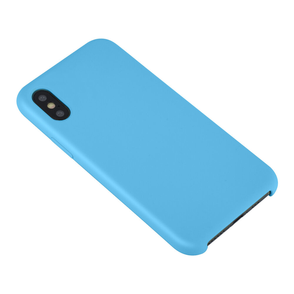 Apple iPhone X-Xs Hellblau Back-Cover hul - Silikon Apple iPhone X-Xs Hellblau Back-Cover hul - Silikon
